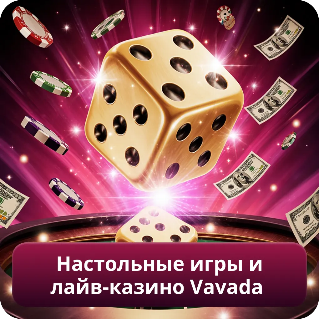 Настольные игры и лайв-казино Vavada